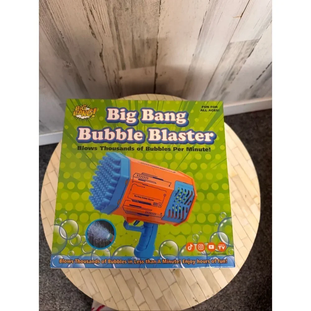 Big Bang Bubble Blaster Toy Bubble Gun With Tray Solution Included